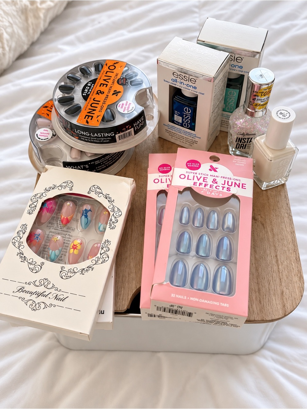 Olive & June Press On Nails & Essie Polish  NEW! $95 Value!